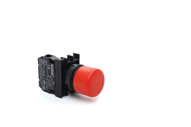 B Series Plastic 1NC Emergency 30 mm Turn to Release Red 22 mm Control Unit